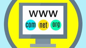 οθόνη υπολογιστή που δείχνει domain name