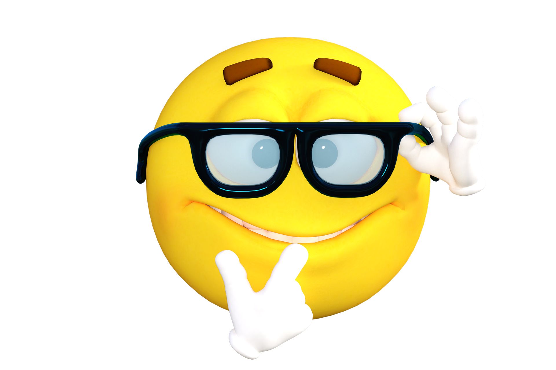 Emojis in chat-emoji with glasses